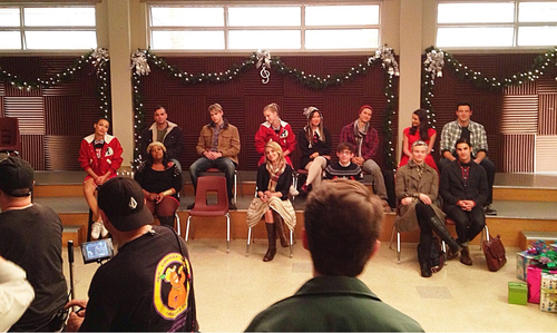 Glee Christmas Episode BTS