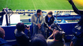 Justin chatting with Reggie Yates at Chelsea FC - justin-bieber photo