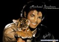 Michael holding a tiger - michael-jackson fan art