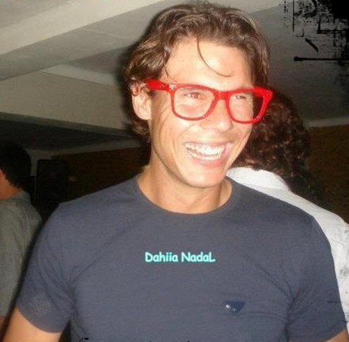  Rafa Nadal with red glasses