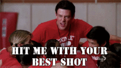 Finn & Kurt in "Hit Me With Your Best Shot/One Way Or Another"