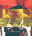 The Dragon, The Stag, The Rose & The Lion - game-of-thrones fan art