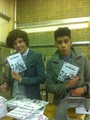1D signing copies of their 'Limited edition Yearbook' x - one-direction photo