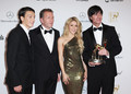 Mesut Oezil, Andreas Koepke, Shakira and Joachim Loew pose with the Special Bambi award at the Bambi - mesut-ozil photo