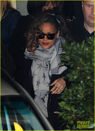 Rihanna at the X Factor studios on Sunday night (November 20) in London