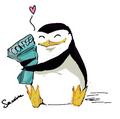 Skippa Loves Coffee - penguins-of-madagascar fan art