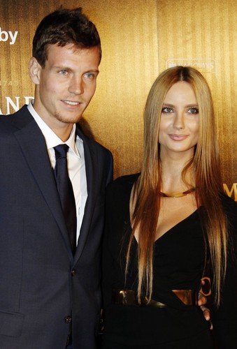  Tomas Berdych arrived at a charity party with girlfriend Ester Satorova