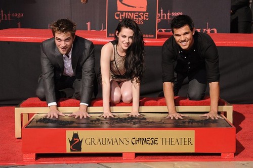 Twilight Stars' at the hand print ceremony in Hollywood "3RD NOV 2011"
