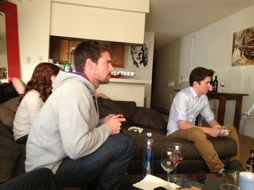 Damian Playing FIFA with friends