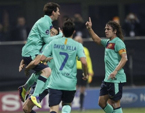 David Villa - AC Milan (2) v FC Barcelona (3)