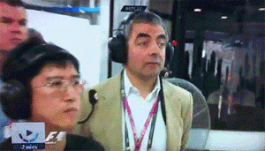 Rowan Atkinson At Indian GP Funny Reaction LOL