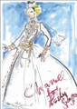 Sketch of the dress Gaga wore at Gaga's Workshop by Karl Lagerfeld - lady-gaga photo