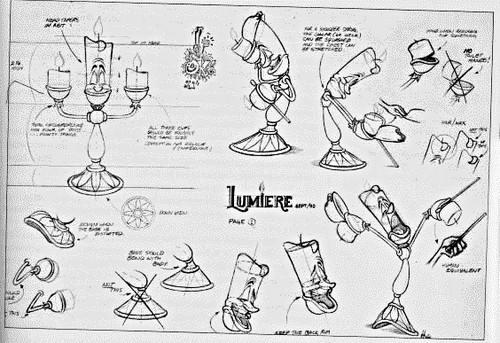  Walt Дисней Model Sheets - Lumiere