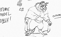 Walt Disney Sketches - The Beast - walt-disney-characters photo