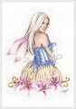 fairy girl stargazer lily - fantasy photo