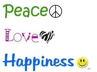  peace 愛 and happiness