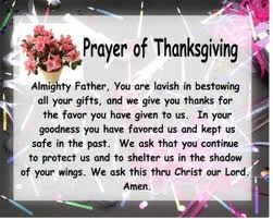  prayer of thanksgiving
