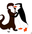 Skipper and Marlene K-I-S-S-I-N-G <3 - penguins-of-madagascar fan art