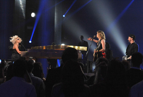  Lady Gaga performing live at Grammys Nominations konser