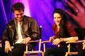 Robert Pattinson & Kristen Steward at the Breaking Dawn Convention   - twilight-series photo