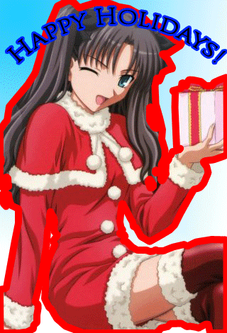 Anime Girl- Happy Holidays! - Anime Fan Art (27376423) - Fanpop