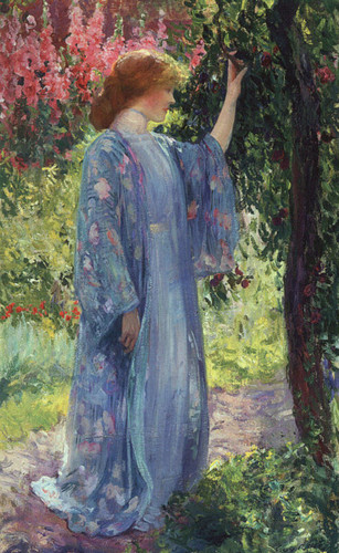  Guy Rose - The Blue chimono, kimono (1909)