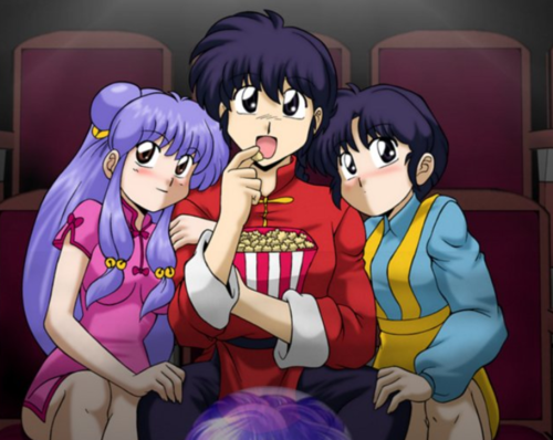  Ranma, Akane, & Shampoo (At the Movie Theater)