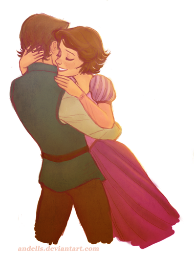  Rapunzel & Eugene Hugging