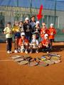 small Ester Satorova  and trophy.. - tennis photo