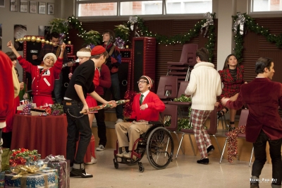 Damian on tonight's episode of Glee -- Extraordinary Merry Christmas