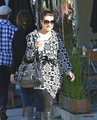 Lea stops to get a coffee at le pain quotidien in west hollywood - december 6, 2011 - glee photo