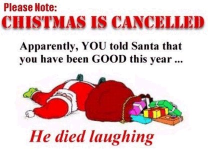 Christmas is Cancelled!!!! lol