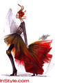 Fashion Designers Sketch Katniss's "Girl on Fire" Outfit - the-hunger-games photo