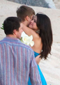 Justin and Selena at a wedding in Mexico. - justin-bieber photo