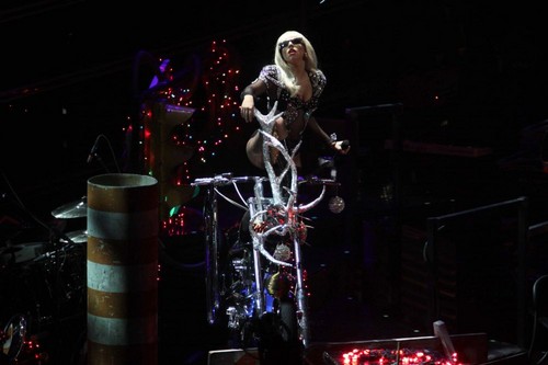  Lady Gaga performing live at Z100's Jingle Ball at Madison Square Garden