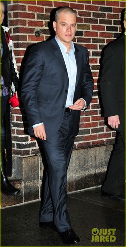  Matt Damon Drops Von 'Late Zeigen With Letterman'