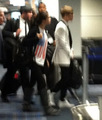 Selena and Justin at the airport  - justin-bieber photo