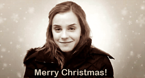  Emma Watson Saying "MERRY CHRISTMAS!"