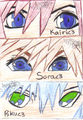 Kairi, Sora, Riku eyes - kingdom-hearts fan art