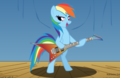 Rainbow Dash playing her Flying V guitar - my-little-pony-friendship-is-magic photo