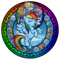 Rainbow Dash stained glass - my-little-pony-friendship-is-magic photo