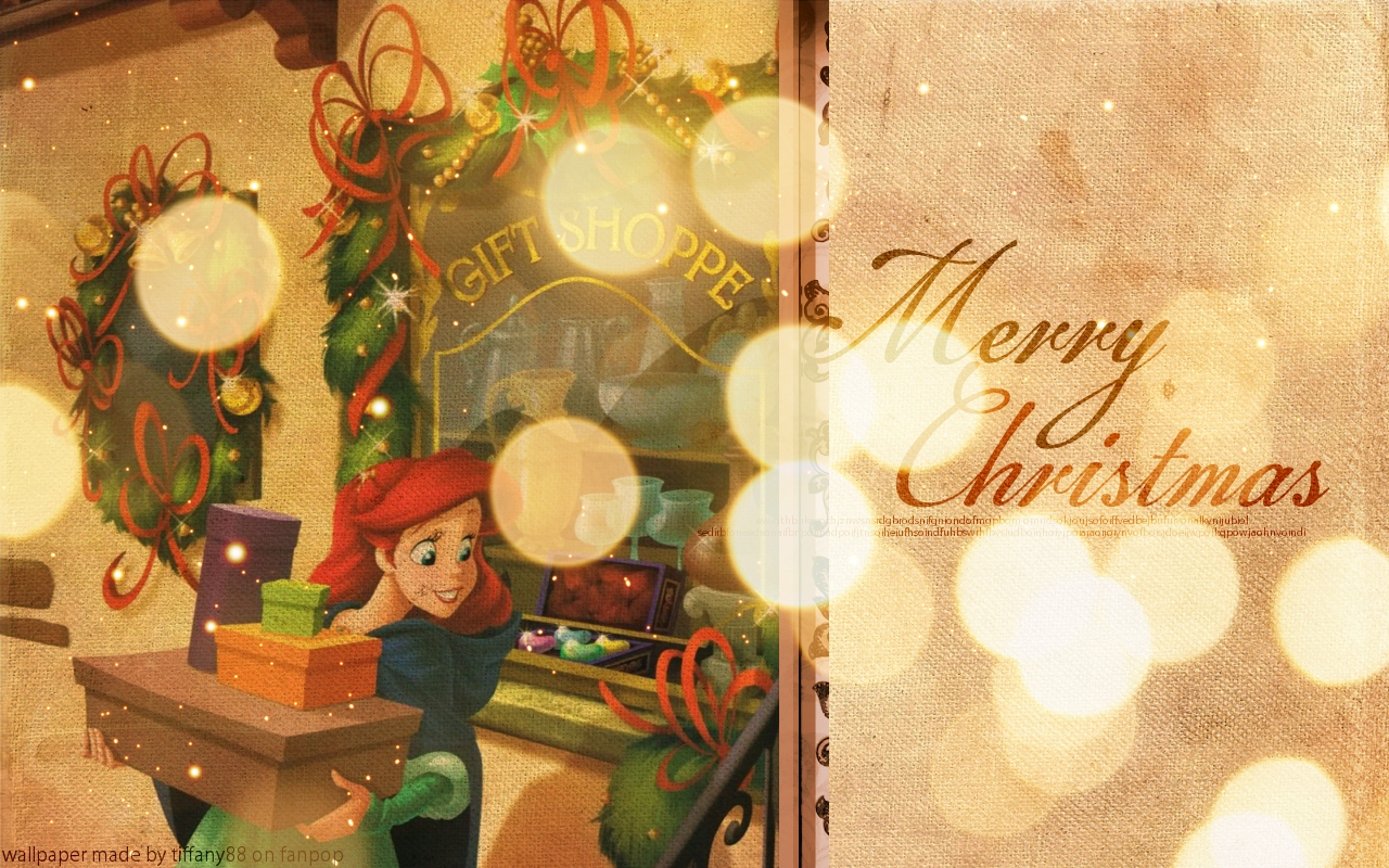 Ariel-s-Christmas-disney-princess - Disney Christmas Wallpaper (27835739) -  Fanpop