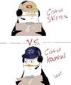 Coach Skipper vs Coach Kowalski - penguins-of-madagascar fan art