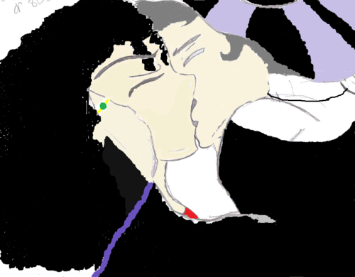 Frollo kissing Gothel (colored by me)