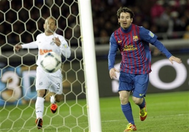 Lionel Messi Santos FC 0 v FC Barcelona 4 FIFA Club World Cup Final 