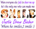 When everyone else fails to cheer me up he's the only one who can make me SMILE - justin-bieber photo