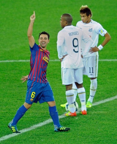 Xavi Hernandez:Santos FC (0) v FC Barcelona (4) - FIFA Club World Cup [Final]