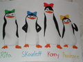 my fictional penguins (Skarlett, Rita, Prudence and Konny) - penguins-of-madagascar fan art
