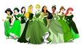 princesses in green - disney-princess photo