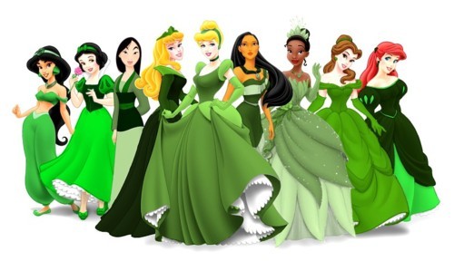  princesses in green